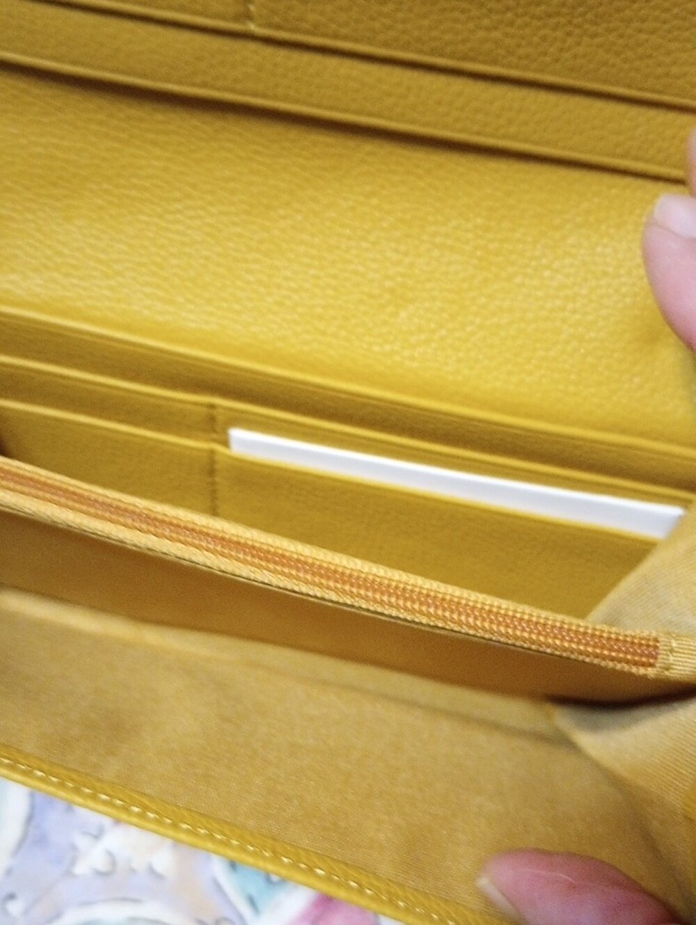 Lipault Paris Mustard Leather Flap Wallet - Picture 5 of 10